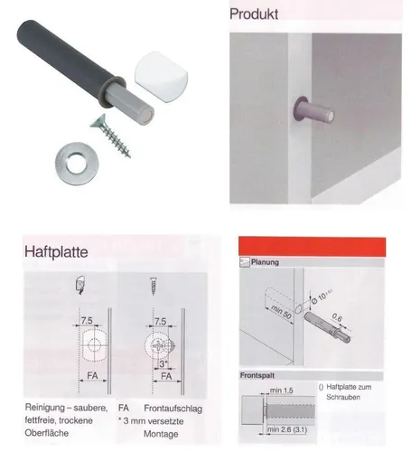 Blum TIP-ON für Türen Kurzversion 10x50mm von Blum