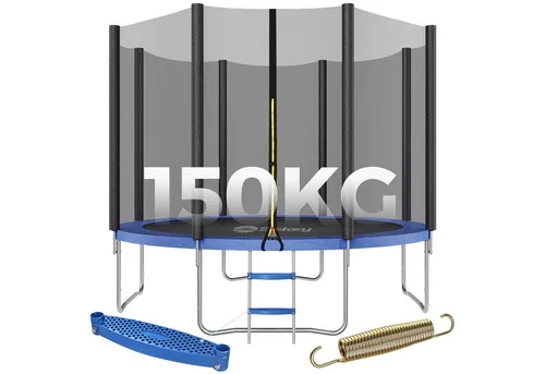 Sekey Gartentrampolin Kinder Trampolin Outdoor Gartentrampolin mit Rutschfester Leiter, Ø 305 cm, Ø 244/305/366 cm, TÜV Rheinland GS-Zertifiziert