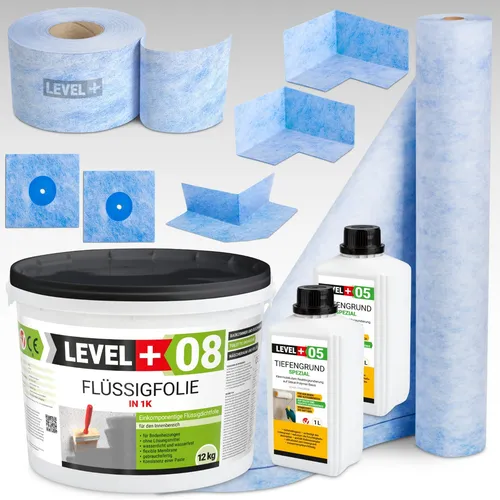 Dichtset 12kg für Bad und Dusche - Dichtmaterialien, schimmelresistent und wasserdicht, ideal für Badezimmer und Dusche mit einer Fläche von ca. 10m².