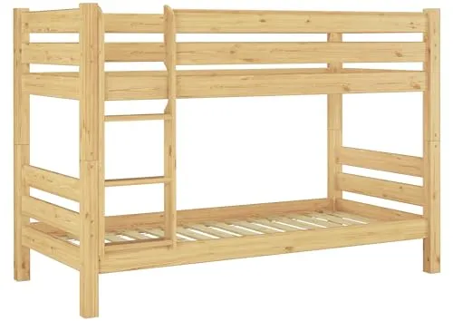 Erst-Holz®Teilbares Etagenbett Massivholz Kiefer 90x200 Rollrost Hohes Bett Stockbett 60.11-09 100