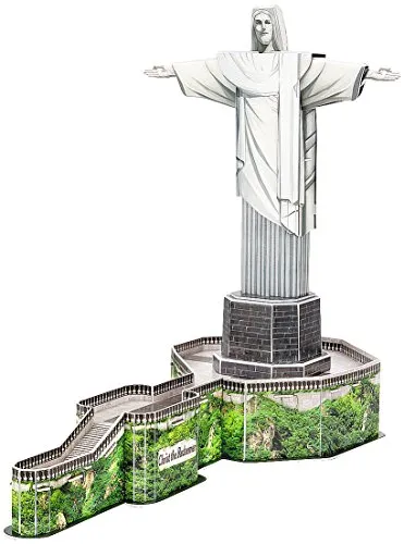 Playtastic Kinder 3D Spiel: 3D-Puzzle Cristo Redentor in Rio de Janeiro, 22 Puzzle-Teile (Gebäude, Holzbausatz)