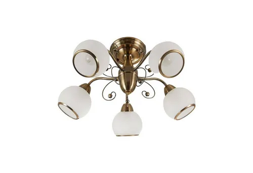 Lindby Deckenleuchte Corentin, dimmbar, 5-flammig in bronze von Lindby