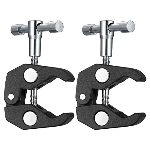 Stück Kameras Super Clamps, Magic Arm Clamp mit 1/4 und 3/8 Gewindeclips, Kugelkopf-Stativklemmen für Blitzlicht, Stativ, LCD/DV-Monitor, LED-Leuchten 2