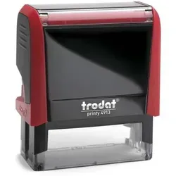 Trodat 4913 Textstempel mit Gutschein - Selbstfärbender 6-zeiliger Textstempel mit austauschbarem Stempeltext und Sichtfenster. Ideal für Büroanwendungen, inkl. Gutschein für individuelle Textplatte.