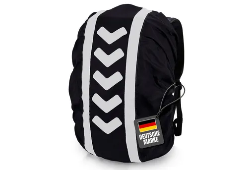 FLEXEO Rucksack-Regenschutz mit Reflexstreifen 40-55 Liter (1-St), Reflektorüberzug für Rucksäcke, wasserabweisende Regenschutzhülle