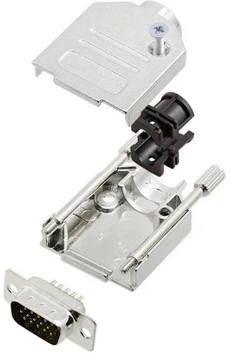 TRU COMPONENTS TCDTZK09HDP15K 7709036 D-SUB Stiftleisten-Set 180° Polzahl: 15 Lötkelch 1St.