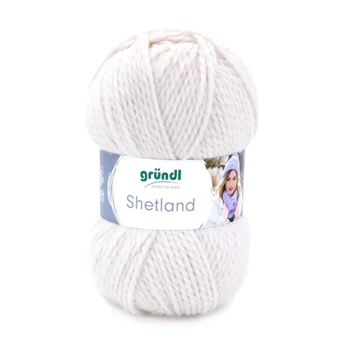 Gründl Wolle Shetland 100 g creme melange