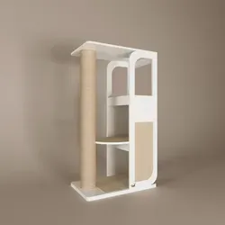 CatS Design Kratzbaum Katzenspielturm Nordre RL-K - Weiß