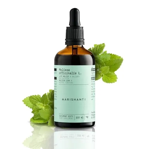 Melisse (Melissa Officinalis L.) Alkoholfreie Urtinktur – flüssiger Extrakt – Tropfen – 100 ml – Nahrungsergänzungsmittel – Marishanti – 100% natürlich und vegan