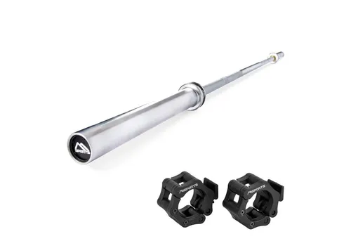 MSports® Olympiastange Langhantelstange Olympia 50 mm - Kugelgelagert