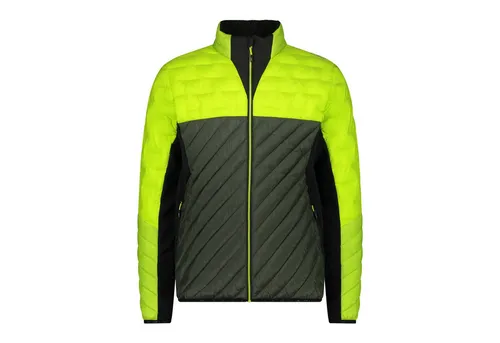 Cmp 33z2917 Daunenjacke Grün/Gelb XL für Herren - Steppjacke aus der Unlimitech-Reihe mit Primaloft Black Thermoplume-Füllung, wasserabweisend und ideal für intensive Outdoor-Aktivitäten.