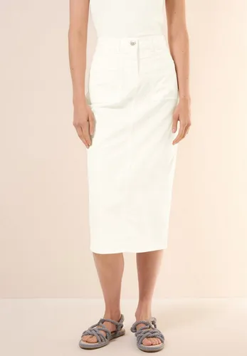 CECIL Jeansrock aus Baumwolle mit Stretchanteil in weiß von CECIL
