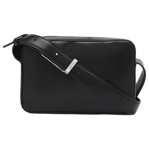 Calvin Klein Damen Crossbody Bag - Ikonische Umhängetasche mit Reißverschluss, Schwarz - Umhängetaschen: Zeitloses Design mit Calvin Klein Logo und verstellbarem Schulterriemen. Praktisch mit Reißverschluss für sichere Aufbewahrung, ideal für jeden Anlass.