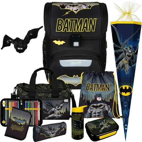 Pridera Scooli Schulranzen Set Batman 10tlg. für Jungen