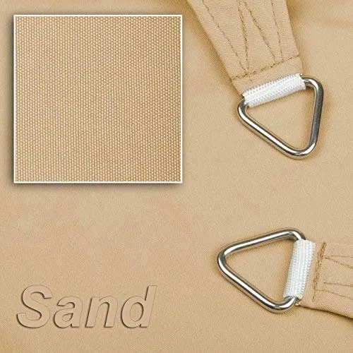 hanSe Sonnensegel rechteckig, Segeltuch Rechteck, 2x4 m in Sand, aus 100% Polyester, wasserdicht mit UV Schutz und Sonnenschutz für Garten, Balkon und Terrasse