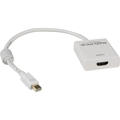 Delock Adapter mini Displayport 1.2 Stecker > HDMI Buchse 4K Aktiv weiß