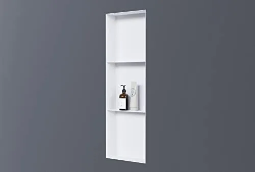 Bernstein Duschwand NT309010X, rostfrei aus Edelstahl - Duschwand aus rostfreiem Edelstahl mit PVD-Beschichtung, randlos und mit Ablagefach - ideal für platzsparende Aufbewahrung im Bad und stilvolles Design.