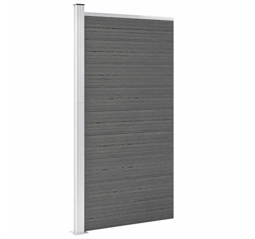 furnicato WPC Zaunelement 95x186 cm Grau, 1-Stück - Das robuste WPC-Zaunelement eignet sich ideal als Sichtschutz und Gartenzaun. Es ist langlebig, resistent gegen Fäulnis und einfach zu montieren, sodass du deinen Außenbereich individuell gestalten kannst.
