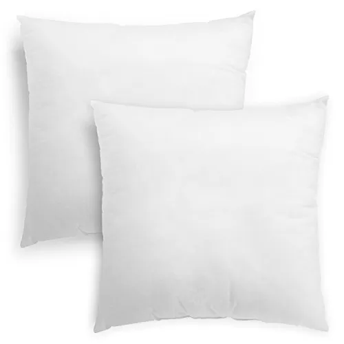 sleepling 2er Set Faserkissen, Doppelpack, Inlet Sofakissen, Zierkissen und Dekokissen, 40 x 40 cm, atmungsaktiv, waschbar 60 Grad, Ökotex, Made in EU, weiß