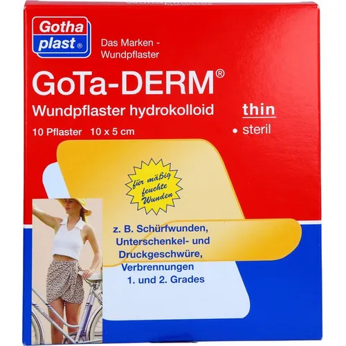 Gotha-Derm Hydrokolloides Wundpflaster 10cmx5cm 10 ST