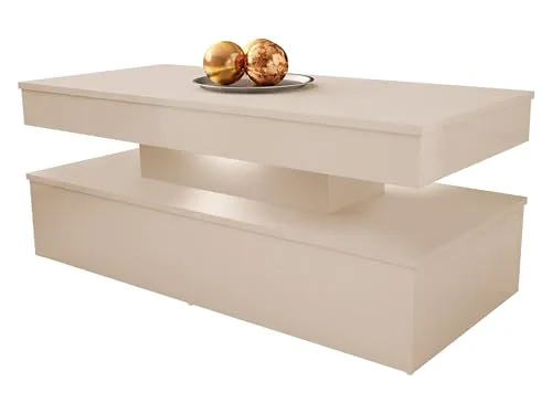 Mirjan24 Couchtisch Serkuzo Bis 120 mit LED-Beleuchtung