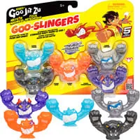 Heroes of Goo Jit Zu - Meteor Madness Goo Slingers Cosmic Metallic Slingers, Spielfigur 5er-Pack