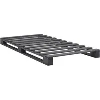 vidaXL Palettenbett Grau aus massivem Kieferholz 100×200 cm - Stilvolles Palettenbett aus robustem Kiefernholz, ideal für ein gemütliches Schlafzimmer. Die starken Lamellen bieten optimalen Komfort und Unterstützung für Ihre Matratze.