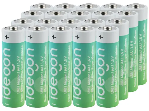 AA Batterien (20er-Pack) – Super Alkaline Mignon-Zellen mit 1,5V – Langlebige & auslaufsichere Batterien für den Alltag
