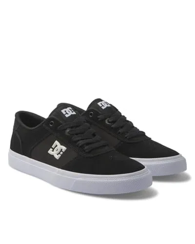 DC Shoes Teknic - Herren Lederschuhe, Schwarz - Herren-Skateboardschuhe mit hochwertigem Lederobermaterial und IMPACT-ALG Fußbett für optimalen Komfort und Polsterung.