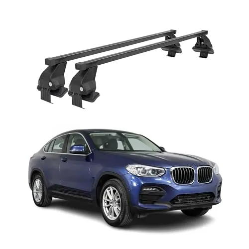 OMAC Dachträger Menabo für BMW X4 G02 2018-2025 - Dachgepäckträger aus hochwertigem Stahl, wasserbeständig und abnehmbar. Ideal für Outdoor-Abenteuer und vielseitig einsetzbar für Gepäck, Fahrräder und mehr.