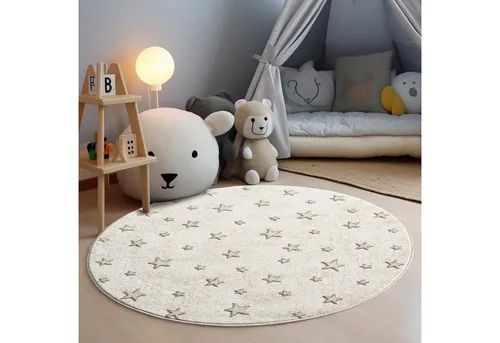 Carpet City Kinderteppich MARA725, rund, Höhe: 11 mm, Kinderzimmer, Kurzflor,robust,Tiere, Spielzimmer