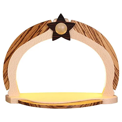 Rudolphs Schatzkiste Schwibbogen unbestückt mit LED elektrisch BxH 30x24cm NEU Lichterbogen Fensterbogen Spitzbogen Erzgebirge Seiffen Weihnachten Beleuchtung Fensterschmuck Bogen Fe