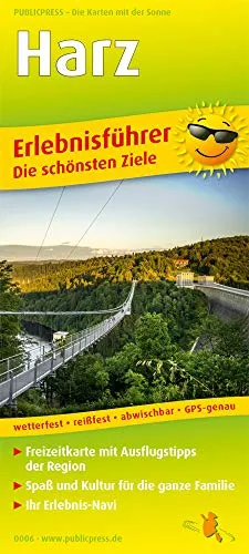 Harz: Erlebnisführer mit Informationen zu Freizeiteinrichtungen auf der Kartenrückseite, wetterfest, reißfest, GPS-genau. 1:140000 (Erlebnisführer / EF)