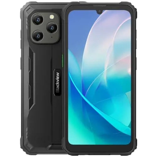 Blackview Outdoor Handy Ohne Vertrag BV5300 Plus, 16GB+128GB(1TB Erweiterung), 13MP+8MP, 3 Kartensteckplätze, Android 13 DUAL SIM IP68 Wasserdichtes Smartphone, 6,1'' HD+, 6580mAh Akku, NFC Schwarz