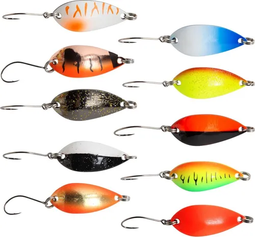 FTM Spoon Salza 3,2g 3,2cm - Forellenblinker, Farbe:rot/grün