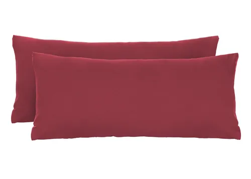 Biberna Kissenbezug 40x60 cm 2 Stück Weinrot Feinjersey 100% Baumwolle