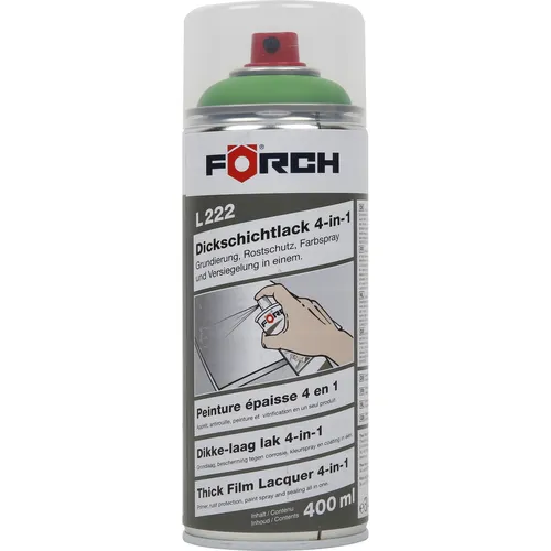 FÖRCH L222 Dickschichtlack 4in1 RAL 6018 GELBGRÜN 400ml Grundierung Rostschutz Versiegelung