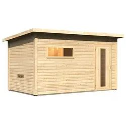 Saunahaus Gartensauna Hytti 6 – 396x231cm mit Ofenoption