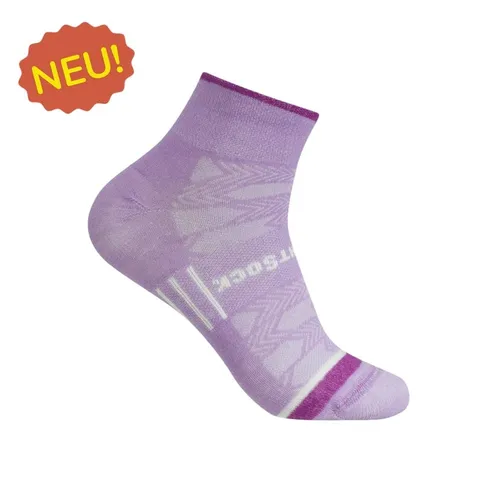 Wrightsock Sportsocken Quarter Coolmesh II (dünn, atmungsaktiv, bequem) pale lila - 1 Paar, Größe: 37,5-41