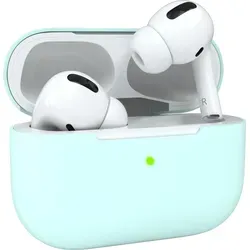 EAZY CASE - Schutzhülle für AirPods Pro Hülle Mint Grün Silikon Case Stoßfest mit Deckel Schutz Antikratz Etui Cover rutschfeste Silikonhülle... - Grün
