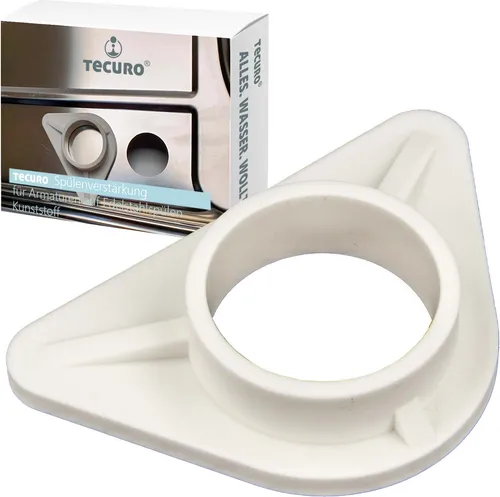 tecuro Spülenverstärkung Stabilisator für Armaturen - Bad- & Duscharmaturen, sorgt für stabile Montage von Spültischarmaturen auf dünnwandigen Edelstahlspülen und reduziert Schwingungen.