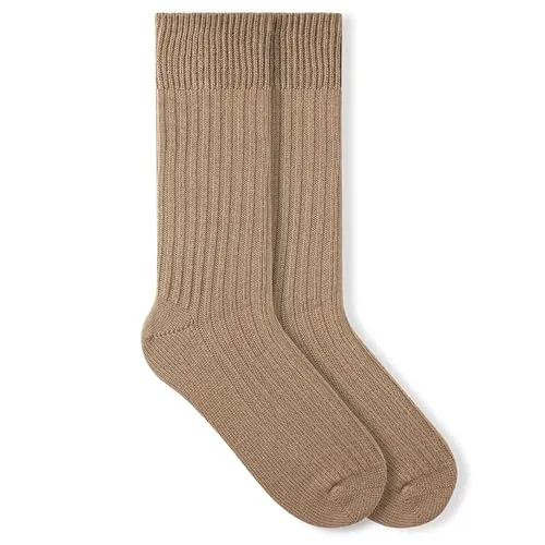 von Jungfeld Merino Wollsocken – Winter Thermosocken Damen & Herren, Unisex Wandersocken warm | 1 Paar (DE/NL/SE/PL, Numerisch, 36, 40, Regular, Regular, Wheat Beige)