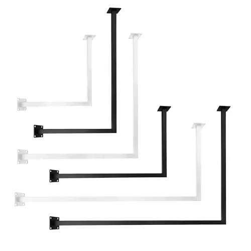 Natural Goods Berlin 1x Kleiderstange schwarz ÜBERECK Deckenmontage 90x90cm - Garderobenstange L-Form für Flur, Bad oder Küche - Eckgarderobe aus rostfreiem Metall im minimalistischen Design