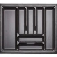 SO-TECH® Besteckeinsatz grau, 300 - 1200 mm - Praktischer Besteckeinsatz für Schubladen, passgenau und langlebig. Ideal zur optimalen Aufbewahrung von Besteck und Küchenutensilien.