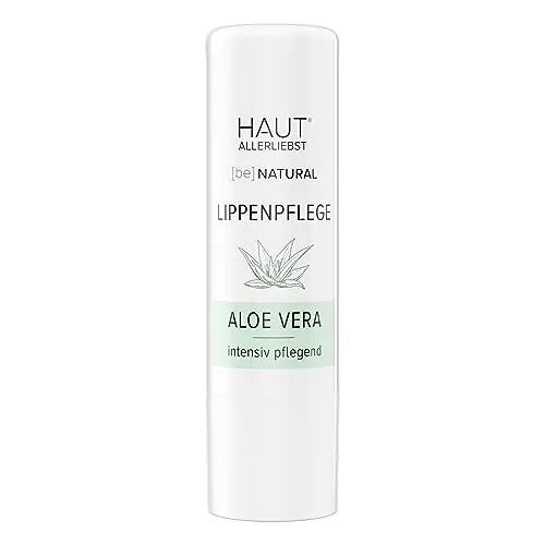HAKA Lippenpflege, 5 g, feuchtigkeitsspendender Lippenbalsam mit Bio-Aloe, gegen trockene & rissige Lippen, mit Kokosöl & Sheabutter, ohne Duft- & Farbstoffe für Allergiker, vegan