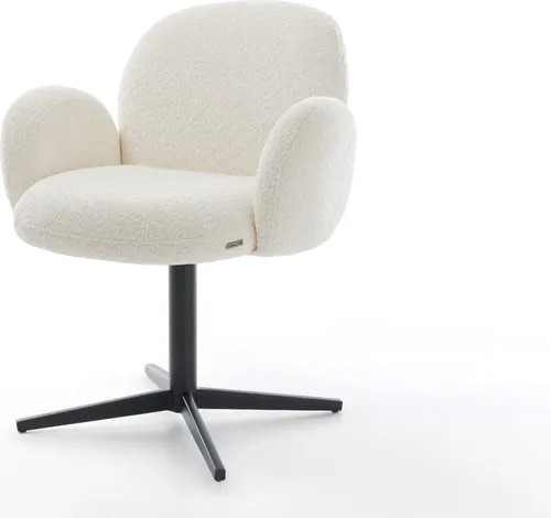 DELIFE Drehstuhl Nube-Flex mit Armlehnen in weiß von Delife