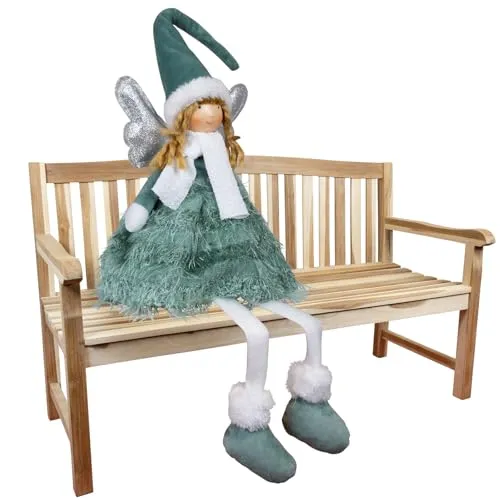 Weihnachtsengel 26cm Kantenhocker Deko Figur in grün von Christmas Paradise