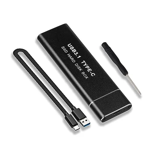 Abauoat M.2 NVME Gehäuse USB 3.1SSD case 10 Gbps Gen 2 to PCI-e [NVMe & SATA] mit UASP Trim,für NVMe PCIe M-Key/M+B Key in 2230/2242/2260/2280 mit USB AC Kabel Werkzeuglos Gehäuse Aluminium(NOT NFGG)