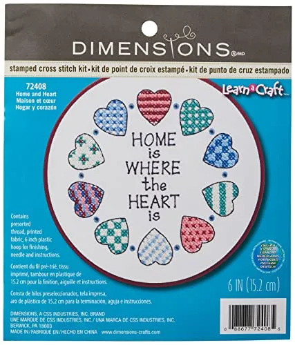 Dimensions Kreuzstich-Set (inkl. Vorlage, Nadel und Anleitung), Home and Heart