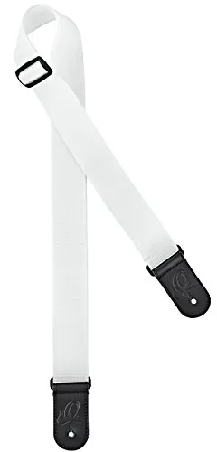 Ortega Guitars Gitarrengurt Länge Verstellbar - Akustik Gitarre / Bass, E-Gitarre, E-Bass - Nylon Straps Series - Nylon, Weiß (ONS50STD-WH)
